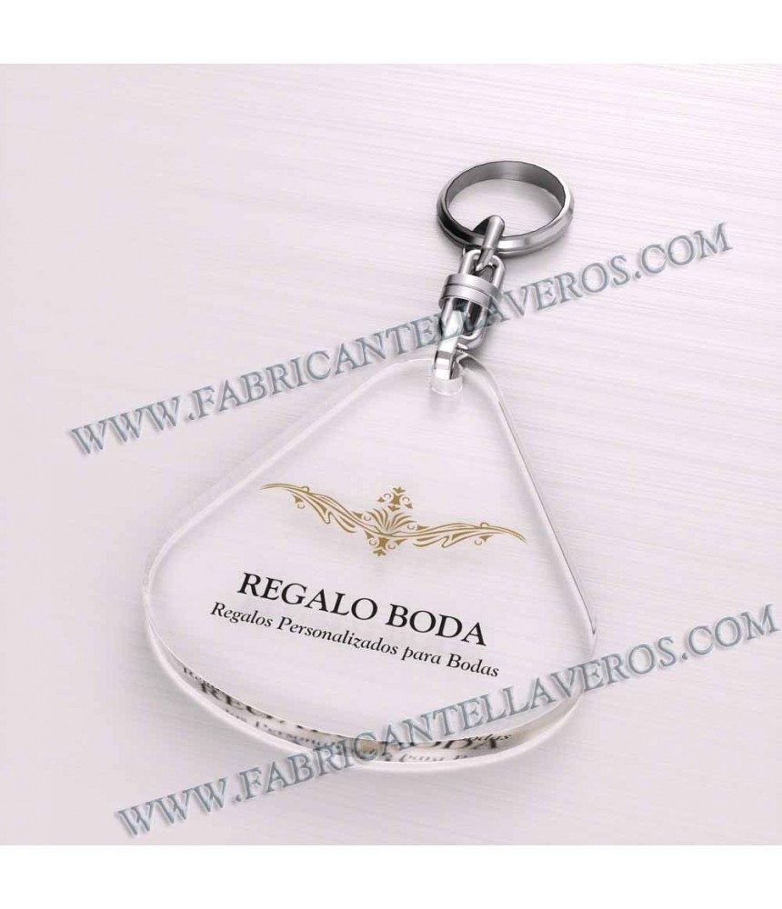 Llaveros Personalizados con Imagen 45x50mm Gota Grande fondo transparente 6mm