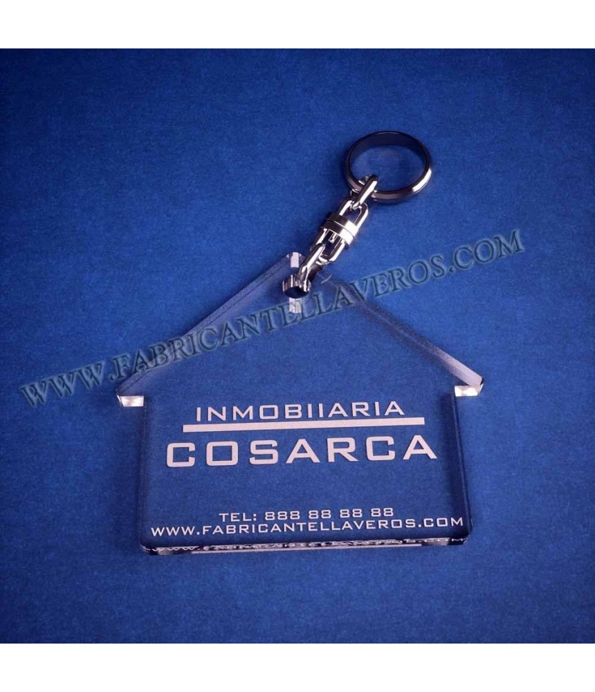 Llaveros Forma Casa 60x60mm grosor 3mm