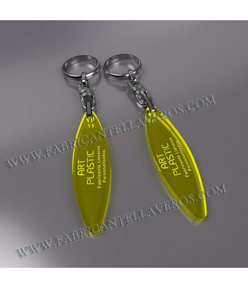 Llaveros Merchandising  ship fluor amarillos grosor 3mm