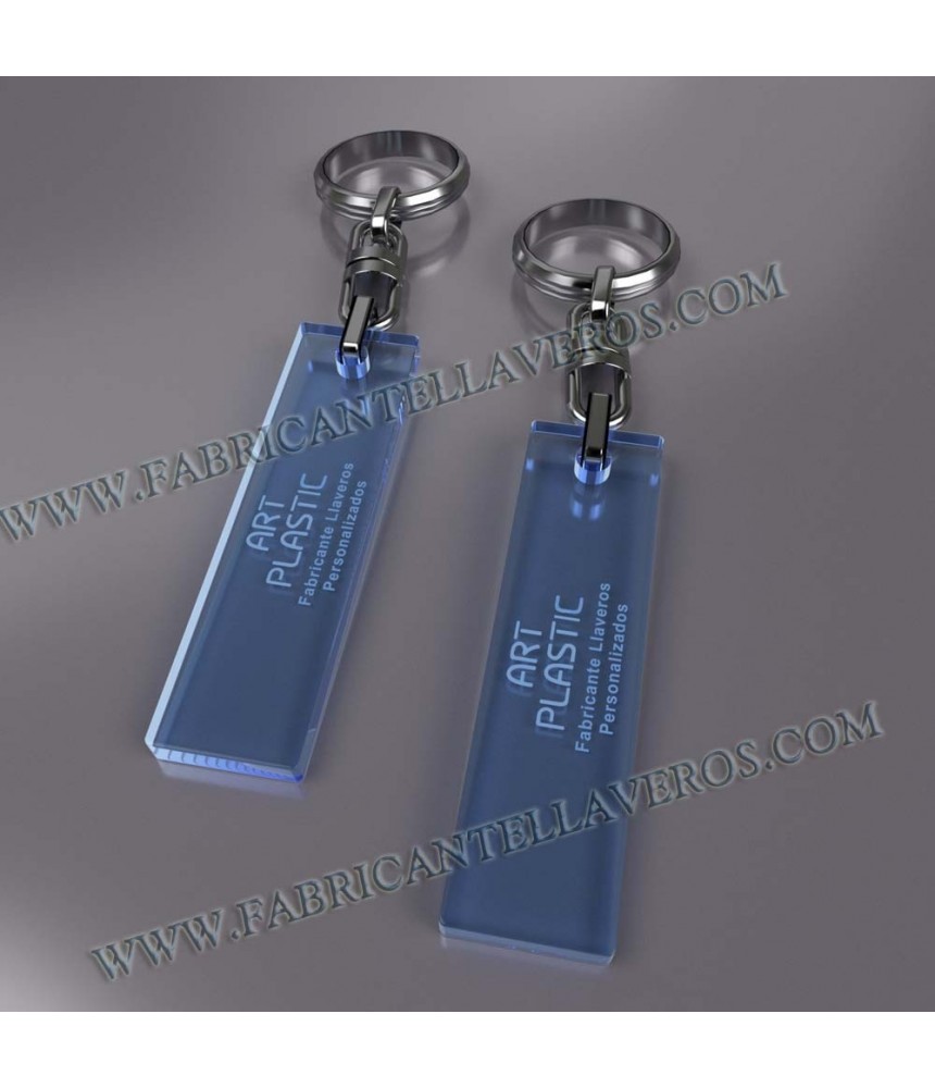  	llaveros personalizados rectangulares merchandising azules