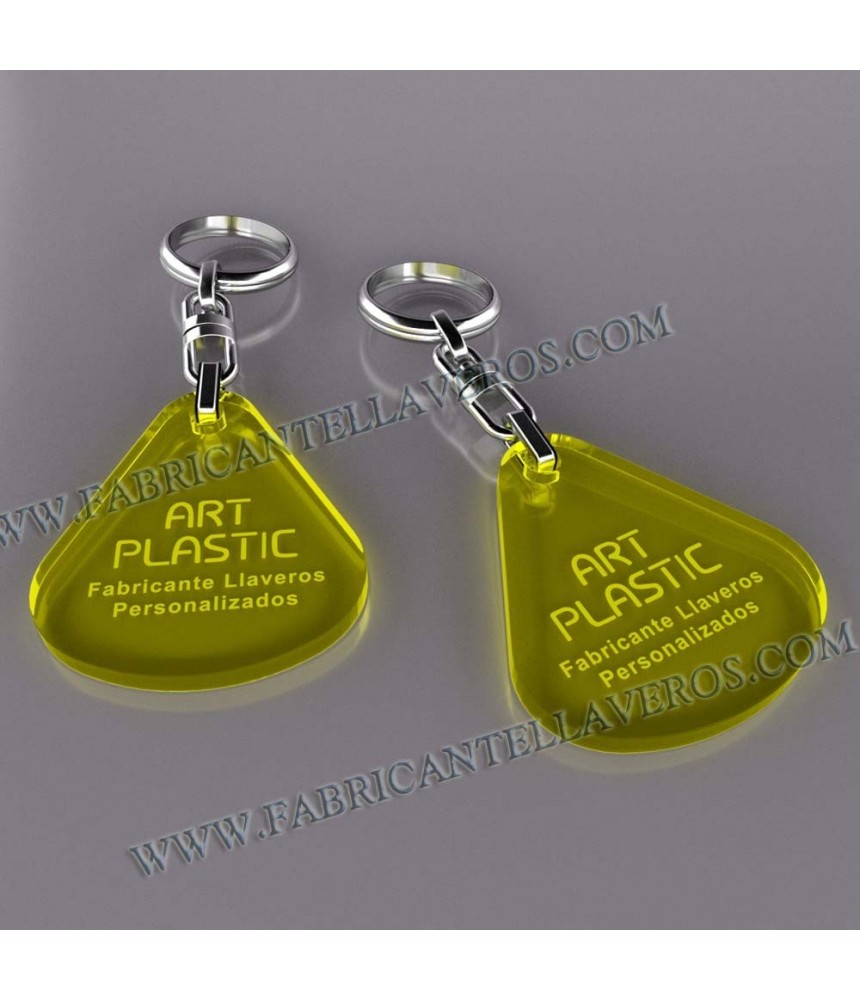 llaveros personalizados gota grande merchandising azules