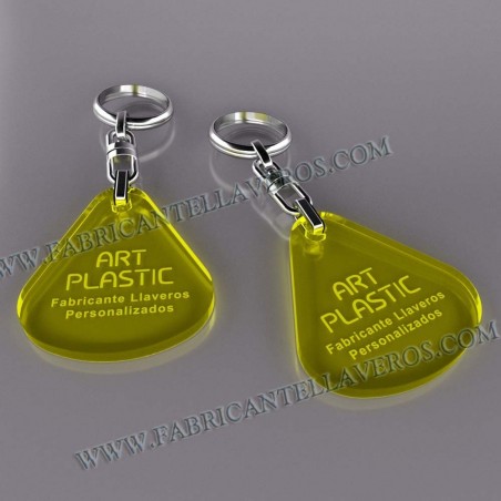 llaveros personalizados gota grande merchandising azules