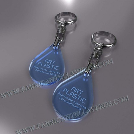 llaveros personalizados gota merchandising azules