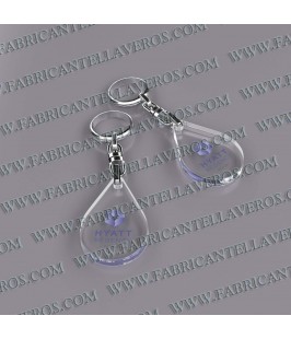 Llaveros 27x40mm Gota digital transparente 4mm grosor 2