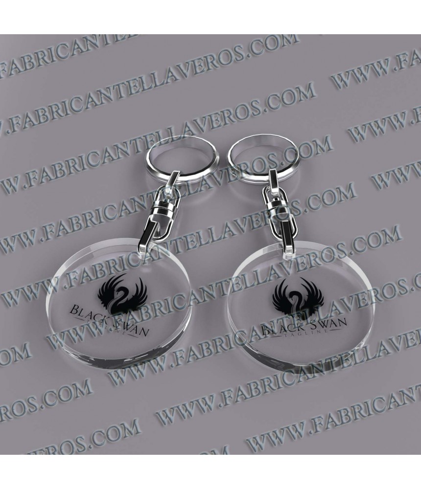 Llaveros Personalizados con Imagen 50x50mm Redondos fondo transparente 6mm