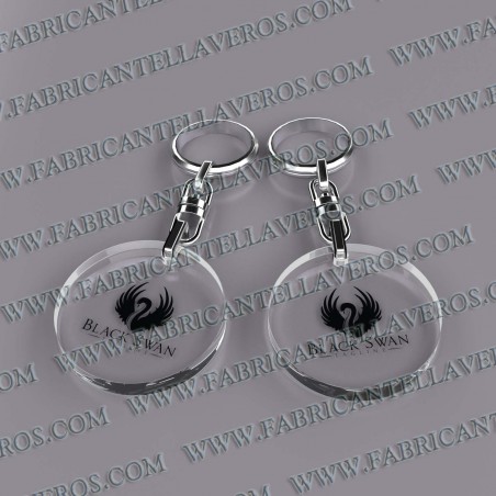 Llaveros Personalizados con Imagen 50x50mm Redondos fondo transparente 6mm