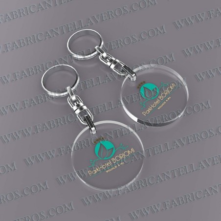 Llaveros Personalizados con Imagen 50x50mm Redondos fondo transparente 6mm