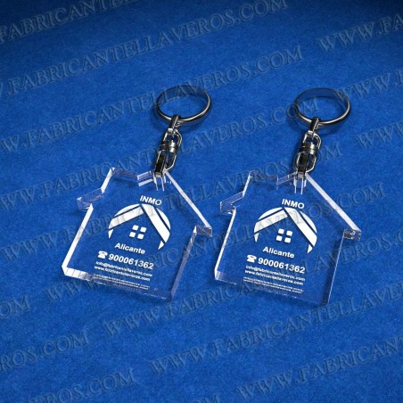 Llaveros Forma Casa 60x60mm grosor 3mm