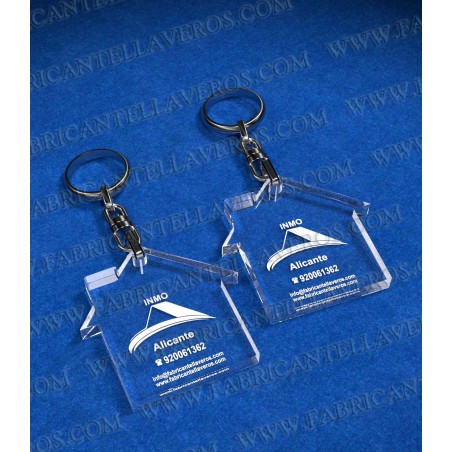 Llaveros Forma Casa 30x30mm grosor 3mm