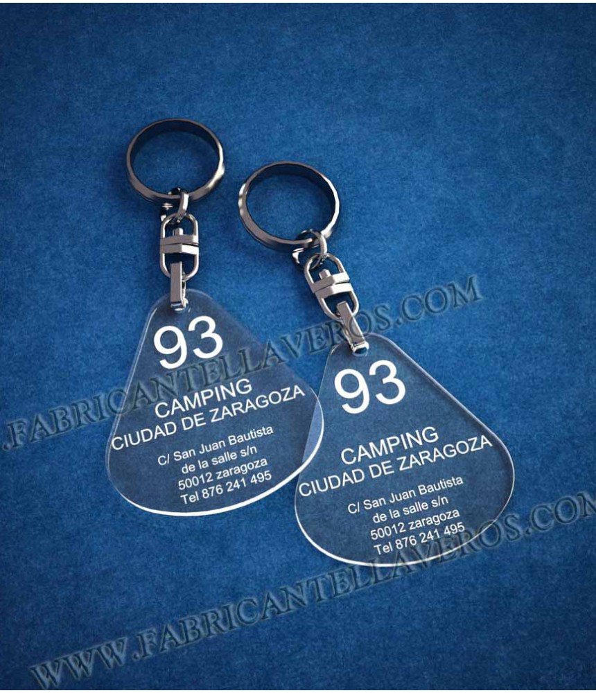 Llaveros Forma Gota 45x50mm grosor 3mm