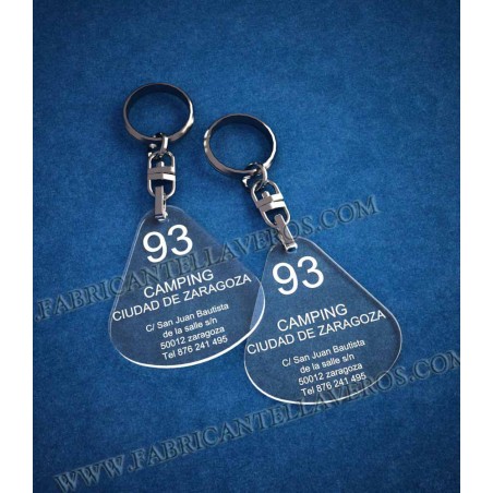 Llaveros Forma Gota 45x50mm grosor 3mm