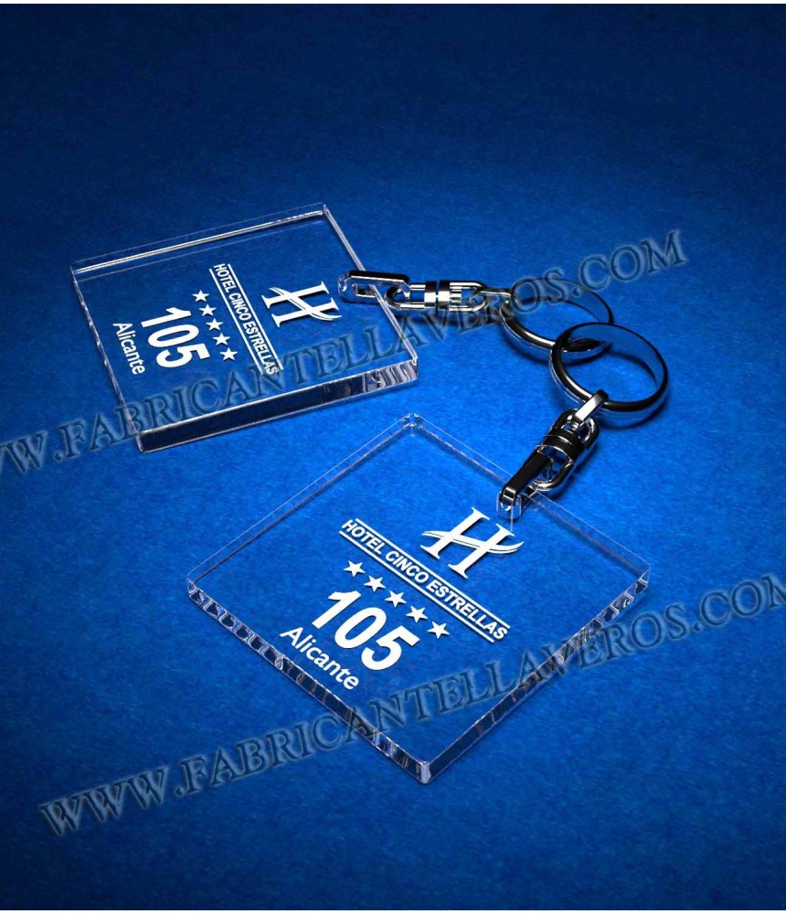 Llaveros Cuadrados 50x50mm grosor 5mm