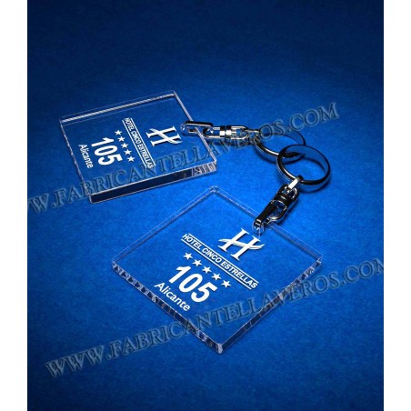 Llaveros Cuadrados 50x50mm grosor 5mm