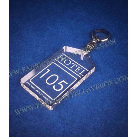 Llaveros Forma Etiqueta 77x44mm grosor 8mm