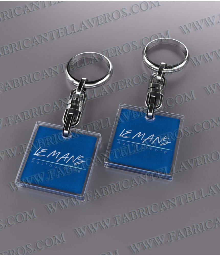 Llaveros 27x27mm Cuadrado 4mm grosor