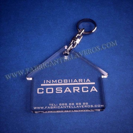 Llaveros Forma Casa 60x60mm grosor 3mm